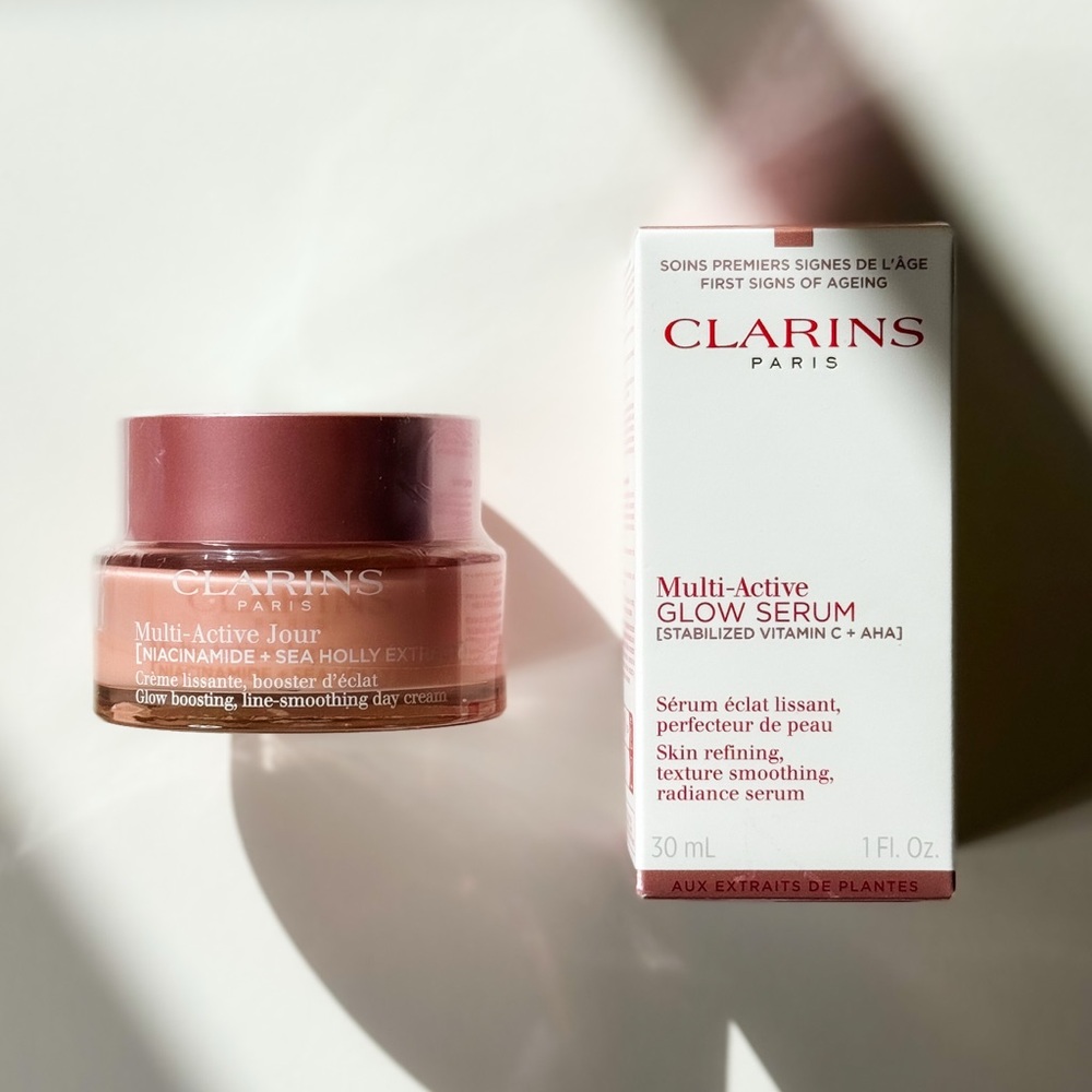 Clarins Multi-Active Glow Serum and Day Cream Set